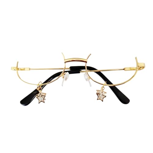 ZWTPGKRD Leichte Metallrahmen Brille Film Lustige Brille Glas ohne Linse für Anime Fans und Festival Enthusiasten von ZWTPGKRD