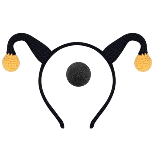 ZWTPGKRD Modernes Clown-Stirnband und Nasenset, praktischer Stoff, Cosplay-Kopfbedeckung, geeignet für Halloween und Kostümpartys von ZWTPGKRD