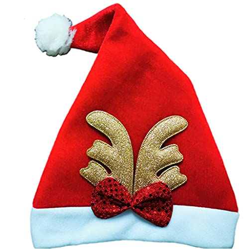 ZWTPGKRD Roter Weihnachtshut mit Rentiergeweih für Kinder, Erwachsene, goldener Samt, Stirnband, Urlaub, Persönlichkeit, Hut Kostüm ZWTPGKRD Roter Weihnachtshut mit Rentiergeweih für Kinder, Erwachsene, goldener Samt, Stirnband, Urlaub, Persönlichkeit, Hut Kostüm von ZWTPGKRD