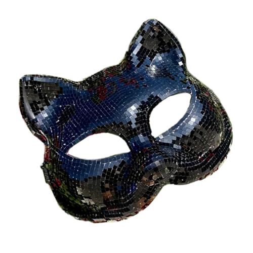ZWTPGKRD Schimmernde Katzen-Maskeraden, glitzerndes schwarz-silberfarbenes Katzenzubehör mit bequemem Tragen für Party-Enthusiasten, auffälliges Kostümzubehör ZWTPGKRD Schimmernde Katzen-Maskeraden, glitzerndes schwarz-silberfarbenes Katzenzubehör mit bequemem Tragen für Party-Enthusiasten, auffälliges Kostümzubehör von ZWTPGKRD