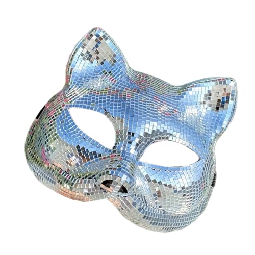 ZWTPGKRD Schimmernde Katzen-Maskeraden, glitzerndes schwarz-silberfarbenes Katzenzubehör mit bequemem Tragen für Party-Enthusiasten, auffälliges Kostümzubehör ZWTPGKRD Schimmernde Katzen-Maskeraden, glitzerndes schwarz-silberfarbenes Katzenzubehör mit bequemem Tragen für Party-Enthusiasten, auffälliges Kostümzubehör von ZWTPGKRD