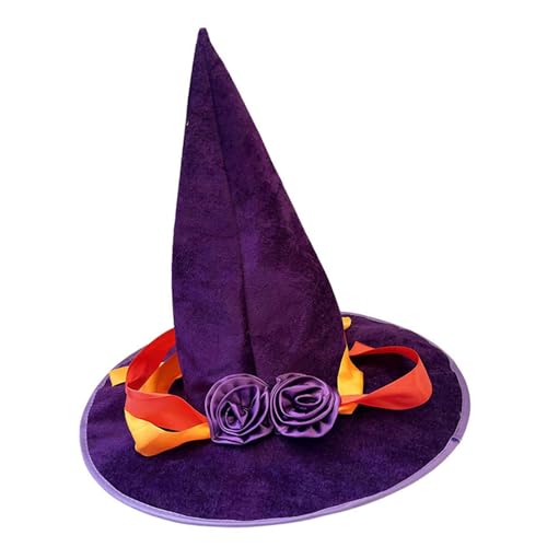 ZWTPGKRD Traditioneller spitzer Hexenhut, Kopfbedeckung, Kostümzubehör für Halloween-Partys, Schulveranstaltungen und Mystery-Themen, Halloween-Hexenhut ZWTPGKRD Traditioneller spitzer Hexenhut, Kopfbedeckung, Kostümzubehör für Halloween-Partys, Schulveranstaltungen und Mystery-Themen, Halloween-Hexenhut von ZWTPGKRD