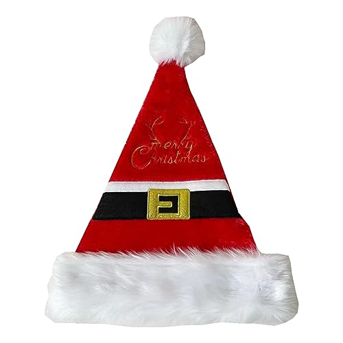 ZWTPGKRD Weihnachtsmütze für Familie, weich, bestickt, Plüsch, Festival, NoelHut, Neujahr, Weihnachten, Heimdekoration, Unisex, modisches Accessoire, warmer Winter ZWTPGKRD Weihnachtsmütze für Familie, weich, bestickt, Plüsch, Festival, NoelHut, Neujahr, Weihnachten, Heimdekoration, Unisex, modisches Accessoire, warmer Winter von ZWTPGKRD