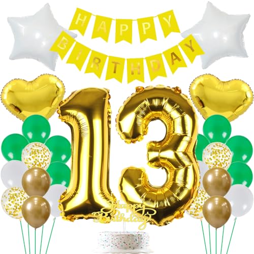 ZWWsullo Dschungel Kindergeburtstag Deko 13 Jahr 13 Geburtstag Junge Mädchen Luftballon 13 Geburtstag ballon 13 geburtstag mädchenFolienzahlen Ballons 13 Grün Gold 13 Geburtstag Dekoration Luftballon ZWWsullo Dschungel Kindergeburtstag Deko 13 Jahr 13 Geburtstag Junge Mädchen Luftballon 13 Geburtstag ballon 13 geburtstag mädchenFolienzahlen Ballons 13 Grün Gold 13 Geburtstag Dekoration Luftballon von ZWWsullo