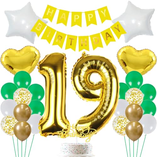 ZWWsullo Dschungel Kindergeburtstag Deko 19 Jahr 19 Geburtstag Junge Mädchen Luftballon 19 Geburtstag ballon 19 geburtstag mädchenFolienzahlen Ballons 19 Grün Gold 19 Geburtstag Dekoration Luftballon ZWWsullo Dschungel Kindergeburtstag Deko 19 Jahr 19 Geburtstag Junge Mädchen Luftballon 19 Geburtstag ballon 19 geburtstag mädchenFolienzahlen Ballons 19 Grün Gold 19 Geburtstag Dekoration Luftballon von ZWWsullo