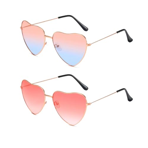 ZWWsullo Herz Sonnenbrille Hippie Brille Damen Sonnenbrille Retro Vintage Brille Herz Party Brille Rosa-Farbe Hippie Gläser Herz Brille Bunte Brille 80 90er Kostümparty Rock Party Accessoire ZWWsullo Herz Sonnenbrille Hippie Brille Damen Sonnenbrille Retro Vintage Brille Herz Party Brille Rosa-Farbe Hippie Gläser Herz Brille Bunte Brille 80 90er Kostümparty Rock Party Accessoire von ZWWsullo
