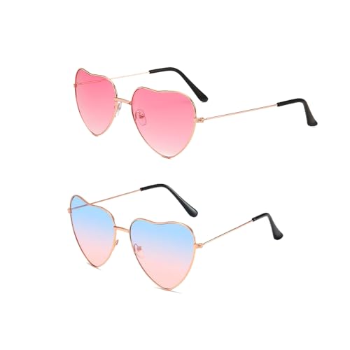 ZWWsullo Herz Sonnenbrille Rot Kostüm Brille Sonnenbrille Retro Vintage Brille Herz Party Brille rot-Farbe Hippie Gläser Herz Brille Bunte Brille 80 90er Kostümparty Rock Party Accessoire ZWWsullo Herz Sonnenbrille Rot Kostüm Brille Sonnenbrille Retro Vintage Brille Herz Party Brille rot-Farbe Hippie Gläser Herz Brille Bunte Brille 80 90er Kostümparty Rock Party Accessoire von ZWWsullo