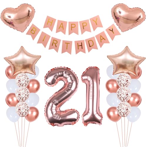 ZWWsullo Luftballon 21 Geburtstag Deko Happy Birthday Banner Riesen Folienballon Geburtstagsdeko Mädchen jahr Party Dekoration Rosegold Tortendeko Geburtstag 21 Jahre Mädchen Geburtstagsdeko ZWWsullo Luftballon 21 Geburtstag Deko Happy Birthday Banner Riesen Folienballon Geburtstagsdeko Mädchen jahr Party Dekoration Rosegold Tortendeko Geburtstag 21 Jahre Mädchen Geburtstagsdeko von ZWWsullo