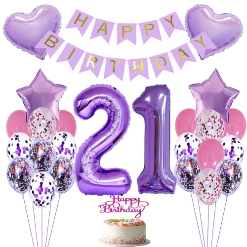 ZWWsullo Luftballon 21 Geburtstag Folienballon Deko jahre Geburtstag dekoration mädchen Luftballons Lila Happy Birthday Folienballon 21 Geburtstagsdeko Lila Geburtstagdeko Dekoration ZWWsullo Luftballon 21 Geburtstag Folienballon Deko jahre Geburtstag dekoration mädchen Luftballons Lila Happy Birthday Folienballon 21 Geburtstagsdeko Lila Geburtstagdeko Dekoration von ZWWsullo