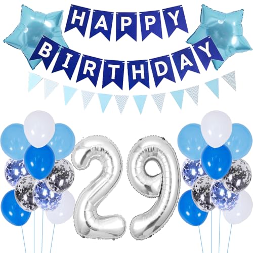 ZWWsullo Luftballon 29 Geburtstag Deko Junge Blau Dekoration Silber Geburtstagsdeko 29 Jahre ballon silber blau tortendeko Folienballon Geburtstagsdeko PartyDeko Luftballon Geburtstag Jungen ZWWsullo Luftballon 29 Geburtstag Deko Junge Blau Dekoration Silber Geburtstagsdeko 29 Jahre ballon silber blau tortendeko Folienballon Geburtstagsdeko PartyDeko Luftballon Geburtstag Jungen von ZWWsullo