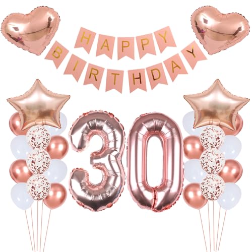 ZWWsullo Luftballon 30 Geburtstag Deko Happy Birthday Banner Riesen Folienballon Geburtstagsdeko Mädchen jahr Party Dekoration Rosegold Tortendeko Geburtstag 30 Jahre Mädchen Geburtstagsdeko ZWWsullo Luftballon 30 Geburtstag Deko Happy Birthday Banner Riesen Folienballon Geburtstagsdeko Mädchen jahr Party Dekoration Rosegold Tortendeko Geburtstag 30 Jahre Mädchen Geburtstagsdeko von ZWWsullo