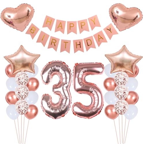 ZWWsullo Luftballon 35 Geburtstag Deko Happy Birthday Banner Riesen Folienballon Geburtstagsdeko Mädchen jahr Party Dekoration Rosegold Tortendeko Geburtstag 35 Jahre Mädchen Geburtstagsdeko ZWWsullo Luftballon 35 Geburtstag Deko Happy Birthday Banner Riesen Folienballon Geburtstagsdeko Mädchen jahr Party Dekoration Rosegold Tortendeko Geburtstag 35 Jahre Mädchen Geburtstagsdeko von ZWWsullo