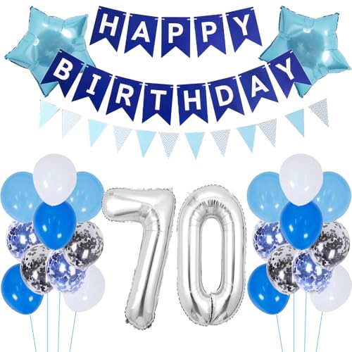 ZWWsullo Luftballon 70 Geburtstag Deko Junge Blau Dekoration Silber Geburtstagsdeko 70 Jahre ballon silber blau tortendeko Folienballon Geburtstagsdeko PartyDeko Luftballon Geburtstag Jungen ZWWsullo Luftballon 70 Geburtstag Deko Junge Blau Dekoration Silber Geburtstagsdeko 70 Jahre ballon silber blau tortendeko Folienballon Geburtstagsdeko PartyDeko Luftballon Geburtstag Jungen von ZWWsullo