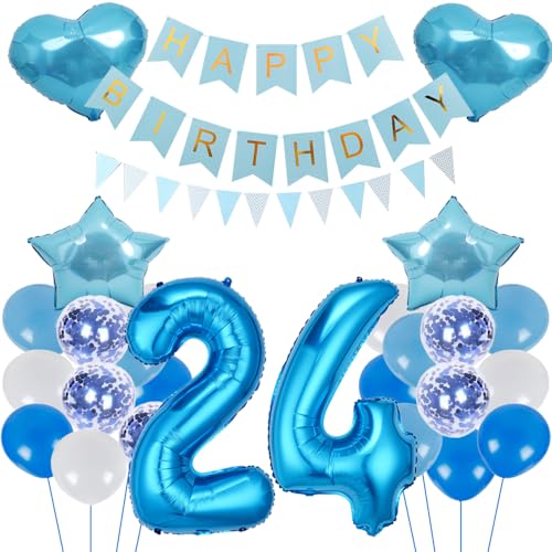 ZWWsullo Luftballon Geburtstagsdeko Jungen Blau Zahl 24 Geburtstag Mädchen Luftballon-Zahl Riesen Folienballon Geburtstagsdeko Junge Dekoration 24 jahre Geburtstag Junge Party Dekoration ZWWsullo Luftballon Geburtstagsdeko Jungen Blau Zahl 24 Geburtstag Mädchen Luftballon-Zahl Riesen Folienballon Geburtstagsdeko Junge Dekoration 24 jahre Geburtstag Junge Party Dekoration von ZWWsullo