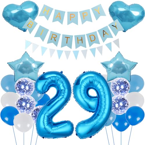 ZWWsullo Luftballon Geburtstagsdeko Jungen Blau Zahl 29 Geburtstag Mädchen Luftballon-Zahl Riesen Folienballon Geburtstagsdeko Junge Dekoration 29 jahre Geburtstag Junge Party Dekoration ZWWsullo Luftballon Geburtstagsdeko Jungen Blau Zahl 29 Geburtstag Mädchen Luftballon-Zahl Riesen Folienballon Geburtstagsdeko Junge Dekoration 29 jahre Geburtstag Junge Party Dekoration von ZWWsullo