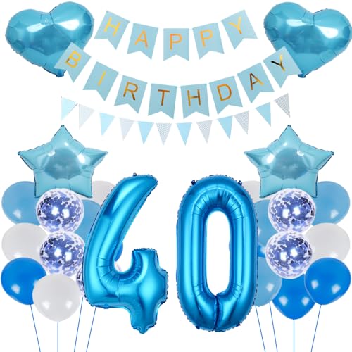 ZWWsullo Luftballon Geburtstagsdeko Jungen Blau Zahl 40 Geburtstag Mädchen Luftballon-Zahl Riesen Folienballon Geburtstagsdeko Junge Dekoration 40 jahre Geburtstag Junge Party Dekoration ZWWsullo Luftballon Geburtstagsdeko Jungen Blau Zahl 40 Geburtstag Mädchen Luftballon-Zahl Riesen Folienballon Geburtstagsdeko Junge Dekoration 40 jahre Geburtstag Junge Party Dekoration von ZWWsullo