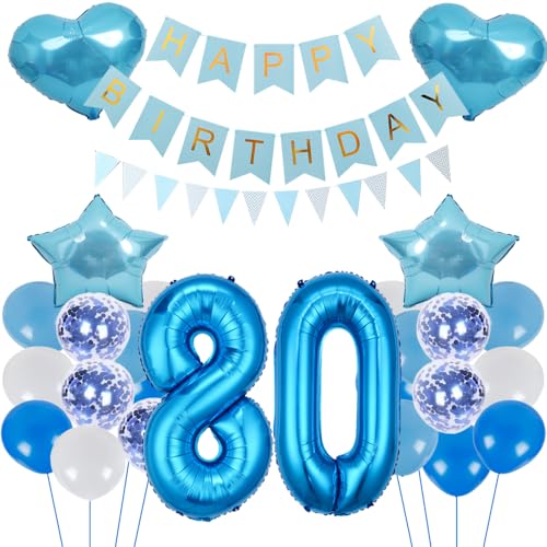 ZWWsullo Luftballon Geburtstagsdeko Jungen Blau Zahl 80 Geburtstag Mädchen Luftballon-Zahl Riesen Folienballon Geburtstagsdeko Junge Dekoration 80 jahre Geburtstag Junge Party Dekoration ZWWsullo Luftballon Geburtstagsdeko Jungen Blau Zahl 80 Geburtstag Mädchen Luftballon-Zahl Riesen Folienballon Geburtstagsdeko Junge Dekoration 80 jahre Geburtstag Junge Party Dekoration von ZWWsullo