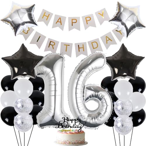 ZWWsullo Luftballon Happy Birthday Banner Tortendeko Geburtstag 16 Jahre Junge Tortendeko 16. Geburtstag Junge Mädchen 16 Geburtstag Dekoration Tortendeko 16Geburtstag Party Deko Party Deko ZWWsullo Luftballon Happy Birthday Banner Tortendeko Geburtstag 16 Jahre Junge Tortendeko 16. Geburtstag Junge Mädchen 16 Geburtstag Dekoration Tortendeko 16Geburtstag Party Deko Party Deko von ZWWsullo