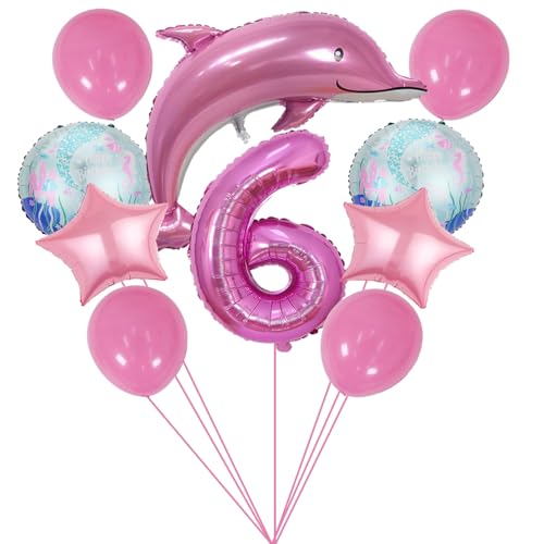 ZWWsullo Rosa Ozean Tiere Geburtstagsfeier Dekoration Meerestiere Geburtstag Deko Delfin Luftballon Deko 6 Jahre Set Große Delfin Folienballon Delfin Luftballon Rosa süß Folien-Ballon Tiere ZWWsullo Rosa Ozean Tiere Geburtstagsfeier Dekoration Meerestiere Geburtstag Deko Delfin Luftballon Deko 6 Jahre Set Große Delfin Folienballon Delfin Luftballon Rosa süß Folien-Ballon Tiere von ZWWsullo