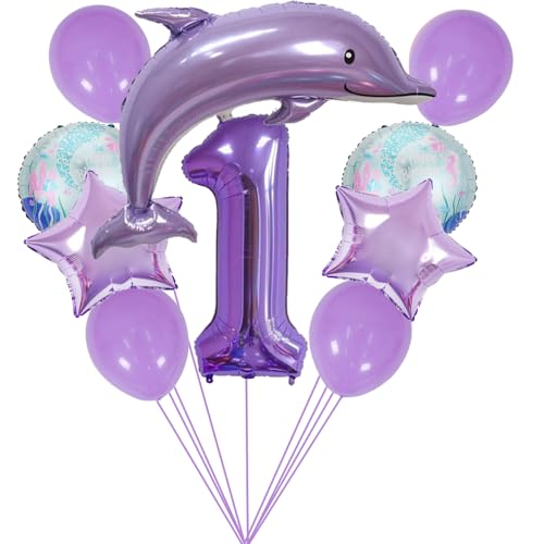 ZWWsullo Zahlen-Ballon 1 Lila Ozean Tiere Geburtstagsfeier Dekoration Luftballons 1 Geburtstag Dekorationen Meerestiere Geburtstag Deko Happy Birthday Luftballons Tiere Delfin Luftballon Set ZWWsullo Zahlen-Ballon 1 Lila Ozean Tiere Geburtstagsfeier Dekoration Luftballons 1 Geburtstag Dekorationen Meerestiere Geburtstag Deko Happy Birthday Luftballons Tiere Delfin Luftballon Set von ZWWsullo