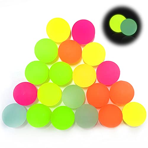 ZWZNBL 20 leuchtende Hüpfbälle, Kinderspielzeug-Gummibälle, springende Bälle, Fluoreszierende Bälle, die nachts leuchten, geeignet für Kindergeschenk-Werbegeschenke oder Event-Party-Souvenirs usw. von ZWZNBL