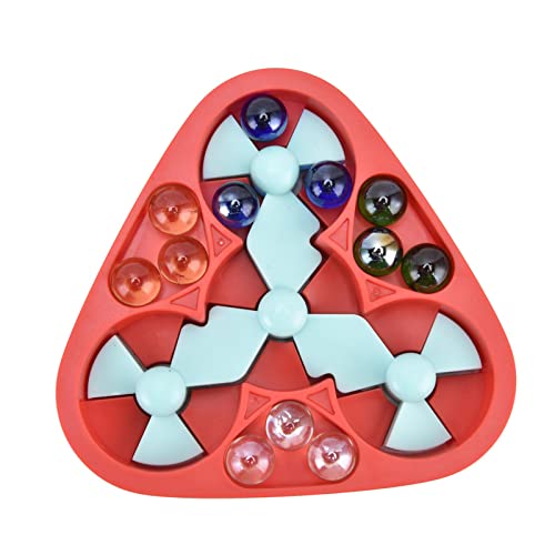 Rotierendes Flipper-Spiel mit Basis, Stress-Perlenspiel für Kinder, Lernspielzeug für Haushaltspartys, rotierender Perlenball als Stressabbau-Geschenk, kreatives Dekompressionss (12 Perlen) von ZWZRFMZHML