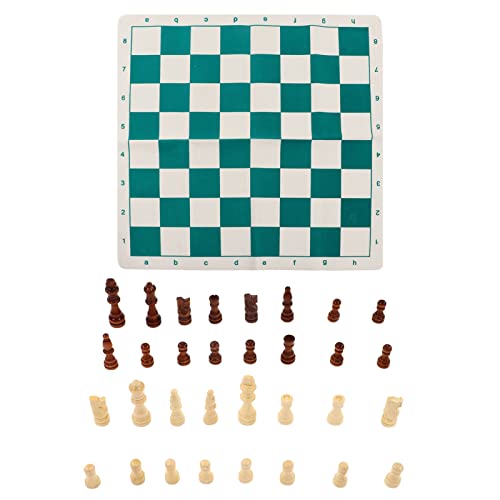 Turnier-Schachspiel Zum Besten Preis-Leistungs-Verhältnis, Gefüllte Schachfiguren Und Aufrollbares PU-Schachbrett, Schach Leicht Gemacht, Schachspiel Für Anfänger, Internationales Schachspiel, Schachf von ZWZRFMZHML