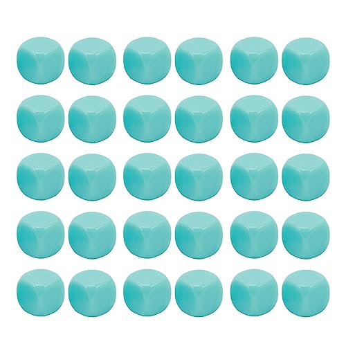 ZWZRFMZHML 16 Mm Abgerundete Leere Sechsseitige Würfel, Für Den Unterricht Erstellte Sesources-Spiellehre, Kunststoffwürfel in Vier Farben Wählbar, Einheitliche Leere Würfelwürfel(hellblau) von ZWZRFMZHML