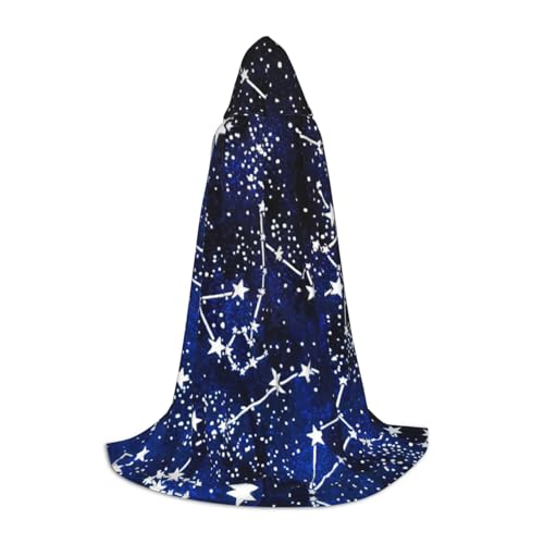ZXERTG Kapuzenumhang für Halloween-Kostüme, leuchtet im Dunkeln, perfekt für Zauberer, Vampir, Sensenmann, mehr Cosplay von ZXERTG
