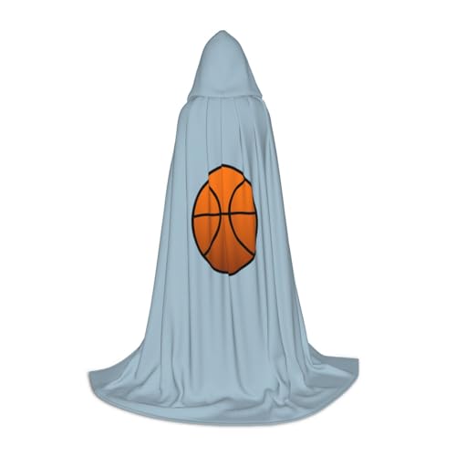 ZXERTG Kapuzenumhang mit Basketball-Aufdruck, für Halloween-Kostüme, perfekt für Zauberer, Vampir, Sensenmann, mehr Cosplay von ZXERTG