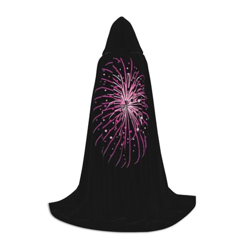 ZXERTG Kapuzenumhang mit Feuerwerk-Aufdruck für Halloween-Kostüme, perfekt für Zauberer, Vampir, Sensenmann und Cosplay ZXERTG Kapuzenumhang mit Feuerwerk-Aufdruck für Halloween-Kostüme, perfekt für Zauberer, Vampir, Sensenmann und Cosplay von ZXERTG