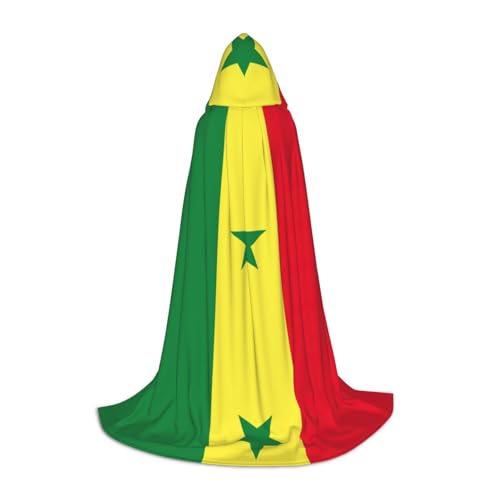 ZXERTG Kapuzenumhang mit Flagge des Senegals, für Halloween-Kostüme, perfekt für Zauberer, Vampir, Sensenmann und Cosplay von ZXERTG