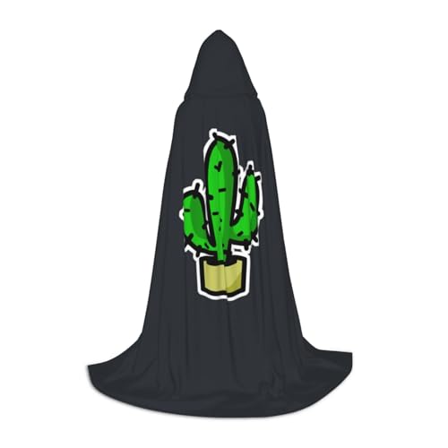 ZXERTG Kapuzenumhang mit Kaktusaufdruck für Halloween-Kostüme, perfekt für Zauberer, Vampir, Sensenmann und Cosplay ZXERTG Kapuzenumhang mit Kaktusaufdruck für Halloween-Kostüme, perfekt für Zauberer, Vampir, Sensenmann und Cosplay von ZXERTG