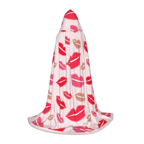 ZXERTG Kapuzenumhang mit Lippen-Aufdruck für Halloween-Kostüme, perfekt für Zauberer, Vampir, Sensenmann und Cosplay ZXERTG Kapuzenumhang mit Lippen-Aufdruck für Halloween-Kostüme, perfekt für Zauberer, Vampir, Sensenmann und Cosplay von ZXERTG
