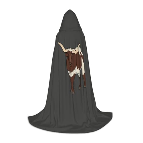 ZXERTG Kapuzenumhang mit Tierkuh-Aufdruck für Halloween-Kostüme, perfekt für Zauberer, Vampir, Sensenmann und Cosplay ZXERTG Kapuzenumhang mit Tierkuh-Aufdruck für Halloween-Kostüme, perfekt für Zauberer, Vampir, Sensenmann und Cosplay von ZXERTG
