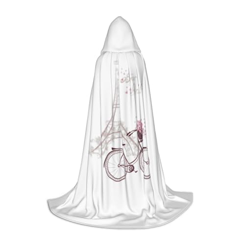ZXERTG Kapuzenumhang mit Turm- und Fahrrad-Blumendruck, für Halloween-Kostüme, perfekt für Zauberer, Vampir, Sensenmann, mehr Cosplay ZXERTG Kapuzenumhang mit Turm- und Fahrrad-Blumendruck, für Halloween-Kostüme, perfekt für Zauberer, Vampir, Sensenmann, mehr Cosplay von ZXERTG