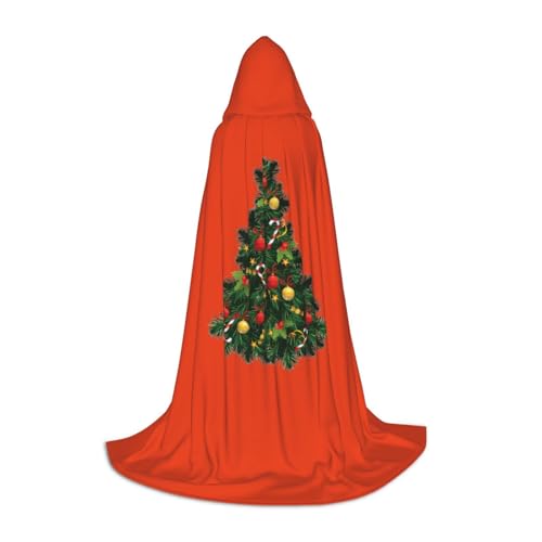 ZXERTG Kapuzenumhang mit Weihnachtsbaum-Aufdruck für Halloween-Kostüme, perfekt für Zauberer, Vampir, Sensenmann und Cosplay ZXERTG Kapuzenumhang mit Weihnachtsbaum-Aufdruck für Halloween-Kostüme, perfekt für Zauberer, Vampir, Sensenmann und Cosplay von ZXERTG