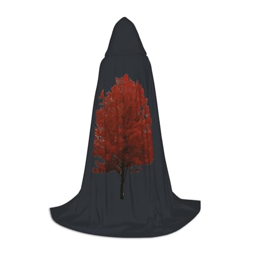 ZXERTG Kapuzenumhang mit rotem Baumdruck für Halloween-Kostüme, perfekt für Zauberer, Vampir, Sensenmann und Cosplay ZXERTG Kapuzenumhang mit rotem Baumdruck für Halloween-Kostüme, perfekt für Zauberer, Vampir, Sensenmann und Cosplay von ZXERTG