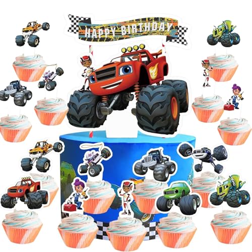 Blaze Tortendeko Set für Geburtstagspartys 20pcs Monster Truck Kuchen Topper aus Papier,für Cupcakes, Motivtorten & AutoTheme-Deko Blaze Tortendeko Set für Geburtstagspartys 20pcs Monster Truck Kuchen Topper aus Papier,für Cupcakes, Motivtorten & AutoTheme-Deko von ZXHBPPBF