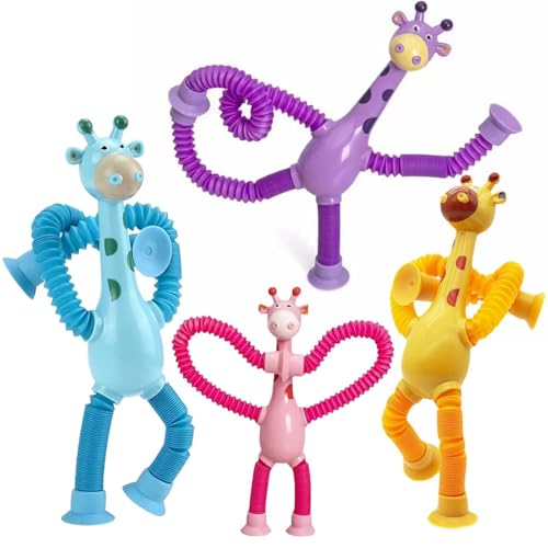 Reisverschluss-reparaturset, 4 Stück Giraffenaffen Saugnapf Spielzeug Kinder, Skalierbares Spielzeug Saugnapf Spinner Baby, Giraffe Spielzeug Geeignet für Dekompression Kinderspiel Reisverschluss-reparaturset, 4 Stück Giraffenaffen Saugnapf Spielzeug Kinder, Skalierbares Spielzeug Saugnapf Spinner Baby, Giraffe Spielzeug Geeignet für Dekompression Kinderspiel von ZXJLWR
