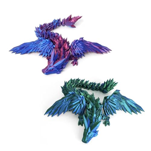 ZXJLWR 22 cm Lange 3D Drache, 2 Stilvolle Und Raffinierte 3D Drache, Einzigartige Drachen FüR Dekoration Und Sammlung, Die Spaß Und Dekoration HinzufüGen KöNnen, Die Sich FüR Zu Hause Eignen von ZXJLWR