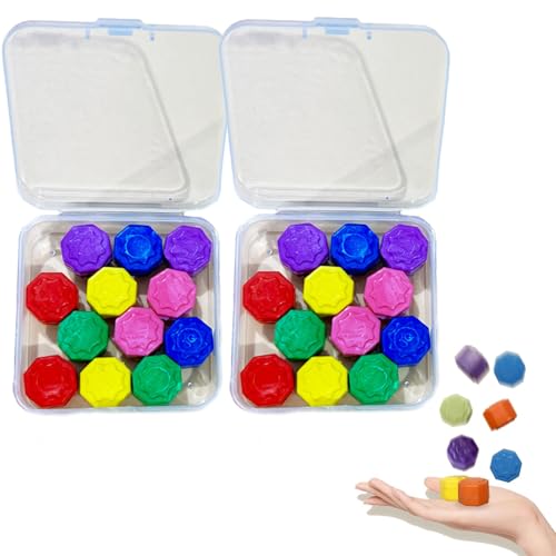 ZXJLWR 24 Stück Steine mit Box, Spiel, Farbe Steine Brettspiele, Korean Game, Koreanisches Traditionelles Spiele, Stone 4 Set für Kinder Erwachsene von ZXJLWR
