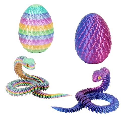 ZXJLWR Drachenei, 2 Stück 3D Schlange Spielzeug Set,3D Drache Im Ei Und Schlange, 30 cm Länge Mit 8,5 x 6 cm Ei, Ideal Für Kinder Und Erwachsene, Perfekte Dekoration Für Zuhause Und Büro ZXJLWR Drachenei, 2 Stück 3D Schlange Spielzeug Set,3D Drache Im Ei Und Schlange, 30 cm Länge Mit 8,5 x 6 cm Ei, Ideal Für Kinder Und Erwachsene, Perfekte Dekoration Für Zuhause Und Büro von ZXJLWR