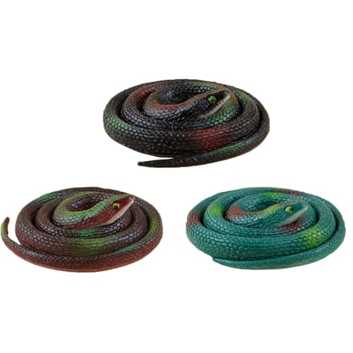 ZXJLWR Schlange, 3 Stück Realistische Gummischlange, Schlange Spielzeug, April Fool's Day Halloween, Verhindern Sie, DASS Sich Vögel/Katzen Nähern Gartenrequisiten Schlange Dekofigur ZXJLWR Schlange, 3 Stück Realistische Gummischlange, Schlange Spielzeug, April Fool's Day Halloween, Verhindern Sie, DASS Sich Vögel/Katzen Nähern Gartenrequisiten Schlange Dekofigur von ZXJLWR