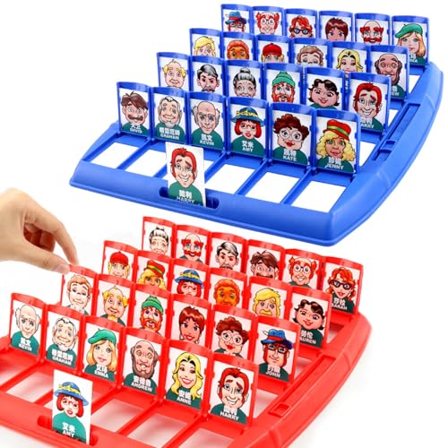 ZXJLWR Wer Ist Es Spiel, Wer Bin Ich Spiel Desktop, Doppelperson Brettspiel, Bin Ich für Familie Spiele und Unterhaltung, Classic Guess Game Kinder Party von ZXJLWR