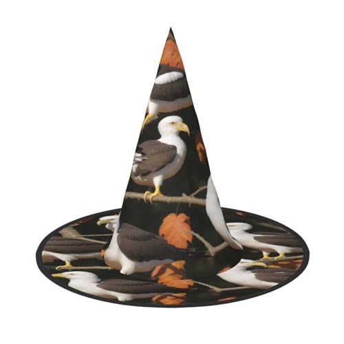 ZXMDZTSS Adler auf dem Ast – Druck Halloween Hut Erwachsene | Festival Wear | Hexenkostüm Zubehör | Oxford Tuch 1 Stück von ZXMDZTSS