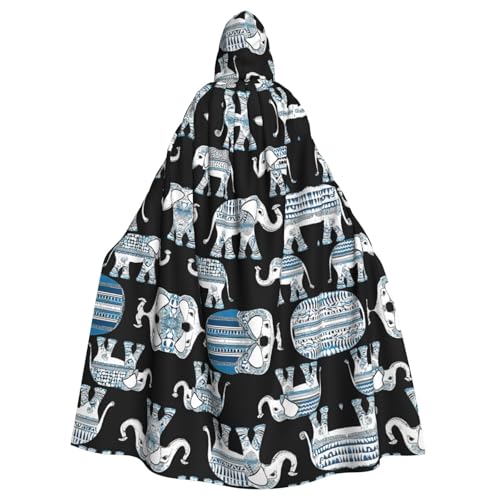 ZXMDZTSS Azteken-Elefanten-Druck, Halloween-Kapuzenumhang für Erwachsene, vollständiger Druck, Party-Kostüm, Bindeverschluss, Polyester ZXMDZTSS Azteken-Elefanten-Druck, Halloween-Kapuzenumhang für Erwachsene, vollständiger Druck, Party-Kostüm, Bindeverschluss, Polyester von ZXMDZTSS
