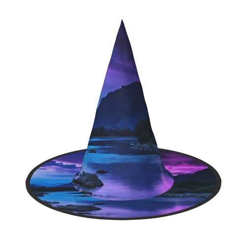 ZXMDZTSS Blaue Galaxie, Halloween-Hut für Erwachsene, Festivalkleidung, Hexenkostüm-Zubehör, Oxford-Stoff, 1 Stück von ZXMDZTSS