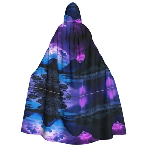 ZXMDZTSS Blaue Galaxie – Erwachsenen-Halloween-Kapuzenumhang | Volldruck-Umhang | Nackenverschluss ZXMDZTSS Blaue Galaxie – Erwachsenen-Halloween-Kapuzenumhang | Volldruck-Umhang | Nackenverschluss von ZXMDZTSS