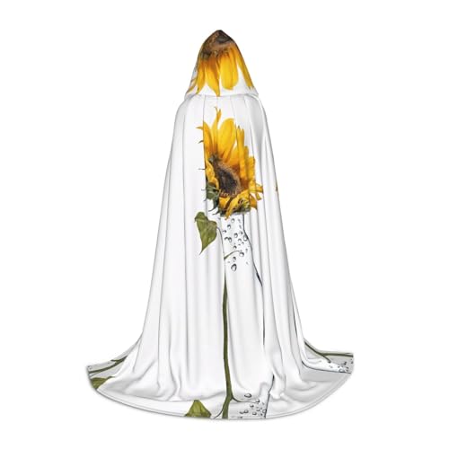 ZXMDZTSS Bloom Sunflowers Kapuzenumhang für Jugendliche, Halloween-Kostüm, wiederverwendbare Partykleidung, Größe S ZXMDZTSS Bloom Sunflowers Kapuzenumhang für Jugendliche, Halloween-Kostüm, wiederverwendbare Partykleidung, Größe S von ZXMDZTSS